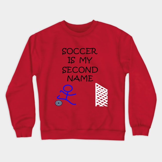 Stick Figure Soccer Crewneck Sweatshirt by simonjgerber